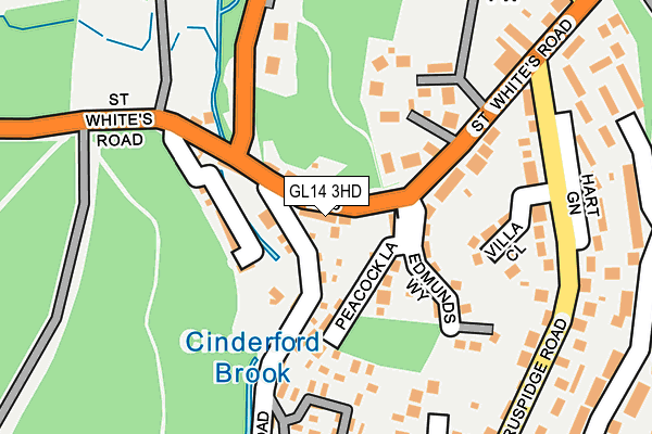 GL14 3HD map - OS OpenMap – Local (Ordnance Survey)