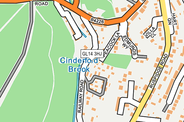 GL14 3HJ map - OS OpenMap – Local (Ordnance Survey)