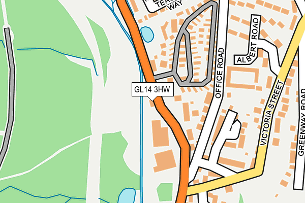 GL14 3HW map - OS OpenMap – Local (Ordnance Survey)