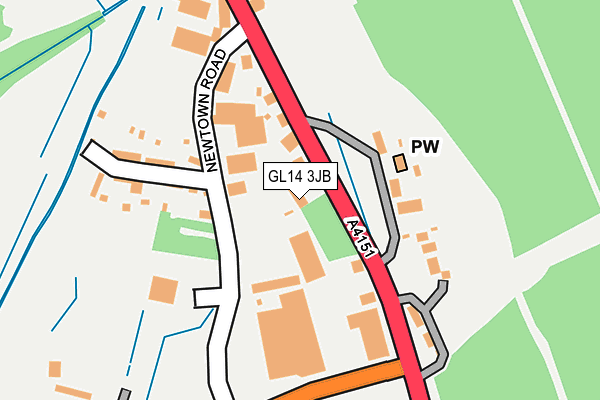 GL14 3JB map - OS OpenMap – Local (Ordnance Survey)