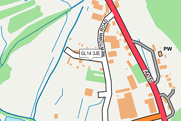 GL14 3JE map - OS OpenMap – Local (Ordnance Survey)