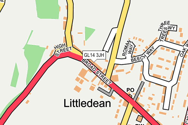 GL14 3JH map - OS OpenMap – Local (Ordnance Survey)