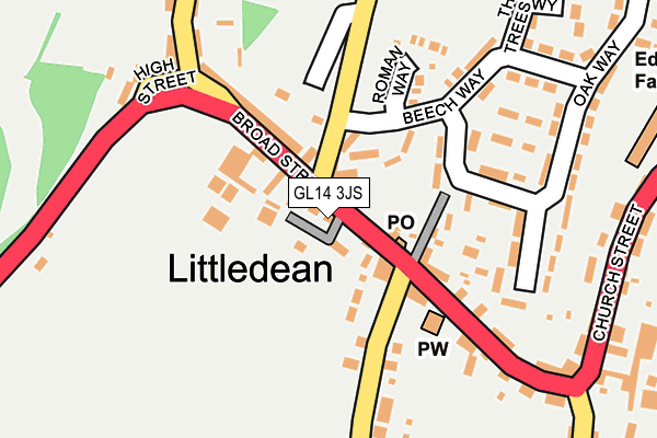 GL14 3JS map - OS OpenMap – Local (Ordnance Survey)