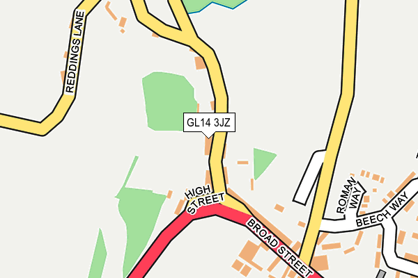 GL14 3JZ map - OS OpenMap – Local (Ordnance Survey)