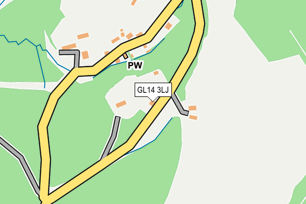 GL14 3LJ map - OS OpenMap – Local (Ordnance Survey)