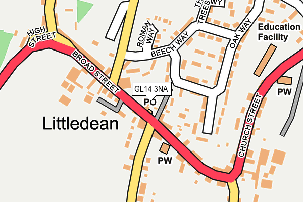 GL14 3NA map - OS OpenMap – Local (Ordnance Survey)