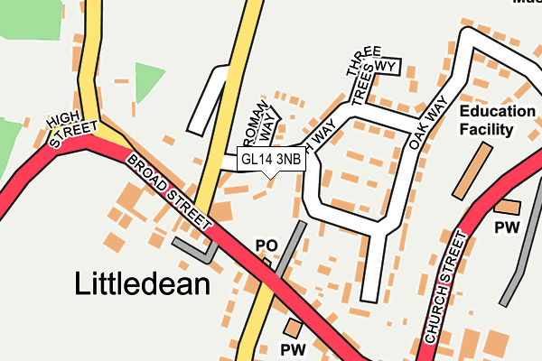 GL14 3NB map - OS OpenMap – Local (Ordnance Survey)