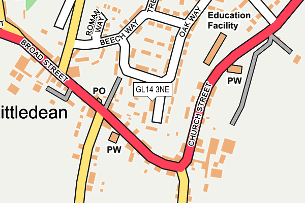 GL14 3NE map - OS OpenMap – Local (Ordnance Survey)