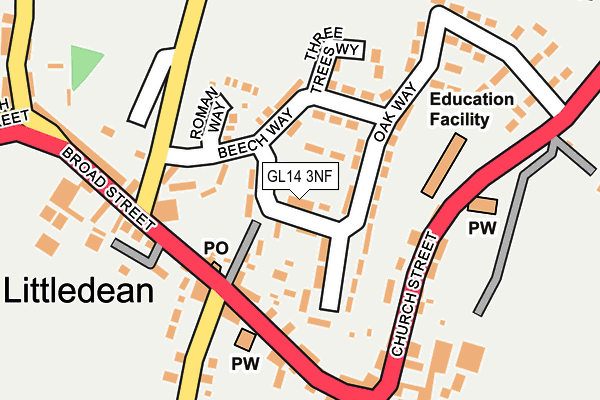 GL14 3NF map - OS OpenMap – Local (Ordnance Survey)