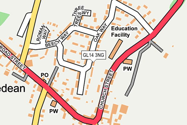 GL14 3NG map - OS OpenMap – Local (Ordnance Survey)