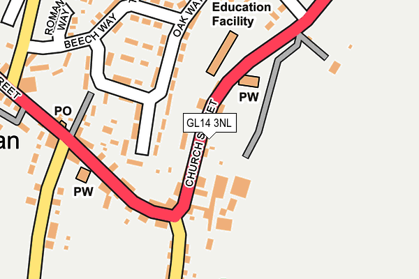 GL14 3NL map - OS OpenMap – Local (Ordnance Survey)
