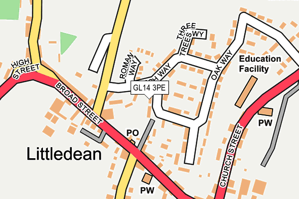 GL14 3PE map - OS OpenMap – Local (Ordnance Survey)