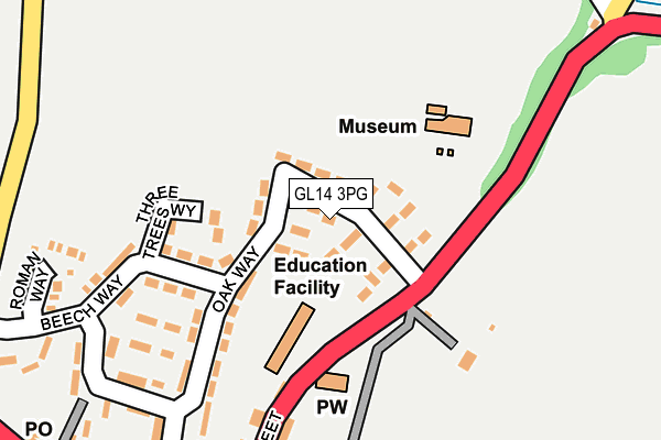GL14 3PG map - OS OpenMap – Local (Ordnance Survey)