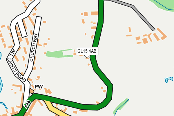 GL15 4AB map - OS OpenMap – Local (Ordnance Survey)