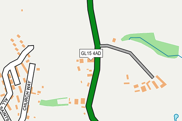 GL15 4AD map - OS OpenMap – Local (Ordnance Survey)