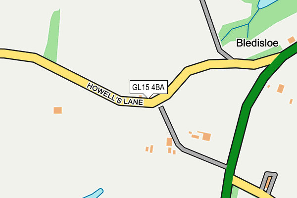 GL15 4BA map - OS OpenMap – Local (Ordnance Survey)