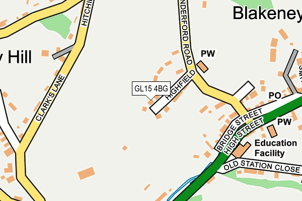 GL15 4BG map - OS OpenMap – Local (Ordnance Survey)