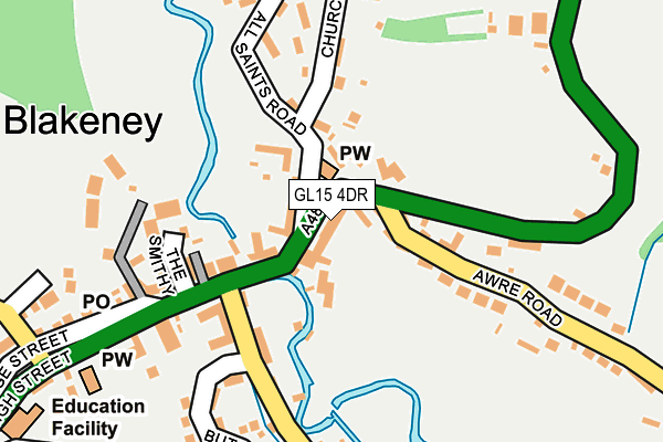GL15 4DR map - OS OpenMap – Local (Ordnance Survey)