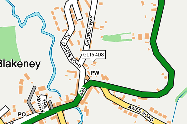 GL15 4DS map - OS OpenMap – Local (Ordnance Survey)