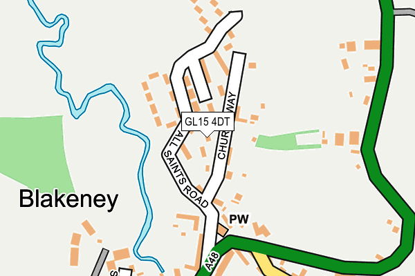 GL15 4DT map - OS OpenMap – Local (Ordnance Survey)