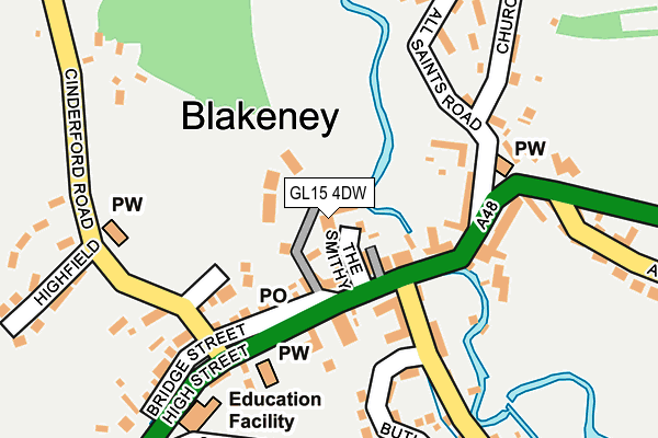 GL15 4DW map - OS OpenMap – Local (Ordnance Survey)