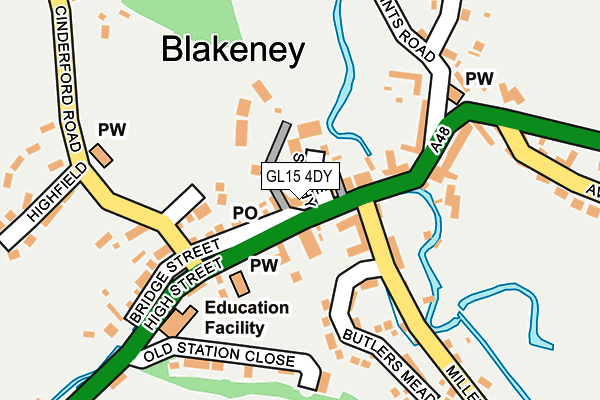GL15 4DY map - OS OpenMap – Local (Ordnance Survey)