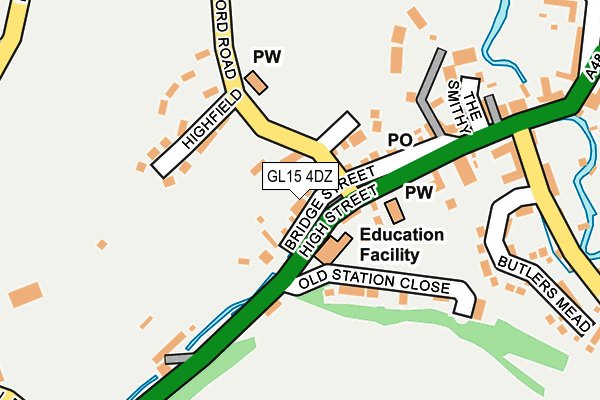 GL15 4DZ map - OS OpenMap – Local (Ordnance Survey)