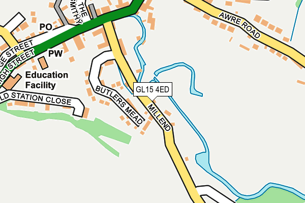 GL15 4ED map - OS OpenMap – Local (Ordnance Survey)