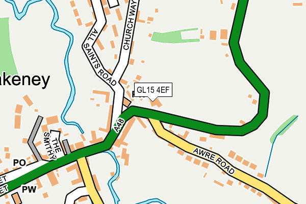 GL15 4EF map - OS OpenMap – Local (Ordnance Survey)