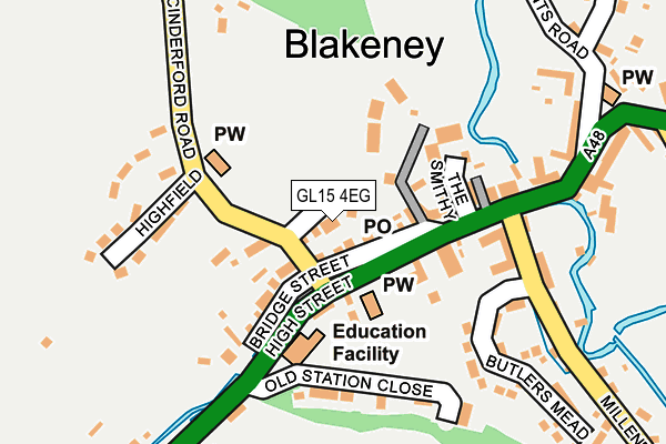 GL15 4EG map - OS OpenMap – Local (Ordnance Survey)