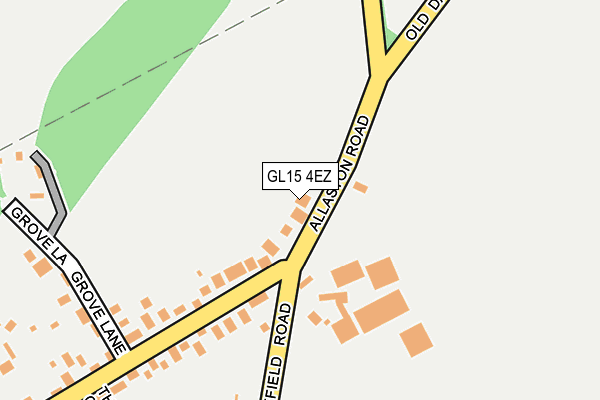 GL15 4EZ map - OS OpenMap – Local (Ordnance Survey)