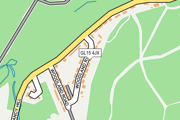 GL15 4JX map - OS OpenMap – Local (Ordnance Survey)