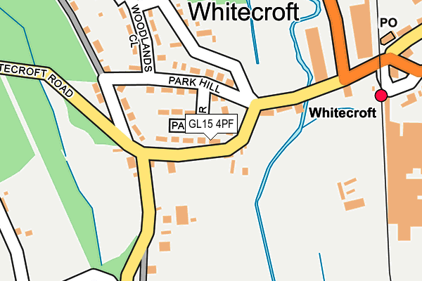 GL15 4PF map - OS OpenMap – Local (Ordnance Survey)