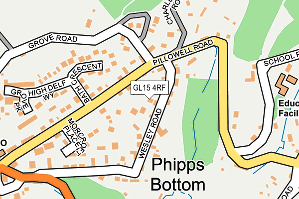 GL15 4RF map - OS OpenMap – Local (Ordnance Survey)