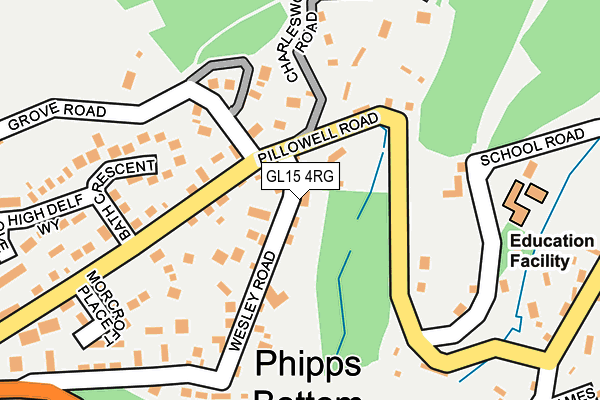 GL15 4RG map - OS OpenMap – Local (Ordnance Survey)