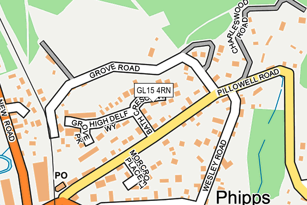 GL15 4RN map - OS OpenMap – Local (Ordnance Survey)
