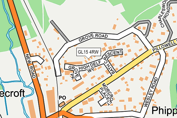 GL15 4RW map - OS OpenMap – Local (Ordnance Survey)