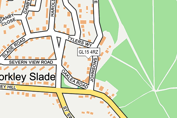 GL15 4RZ map - OS OpenMap – Local (Ordnance Survey)