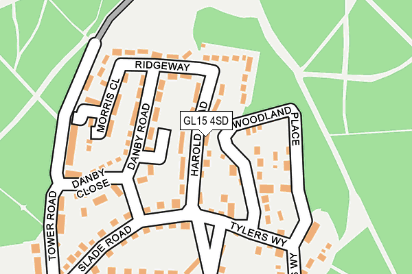 GL15 4SD map - OS OpenMap – Local (Ordnance Survey)
