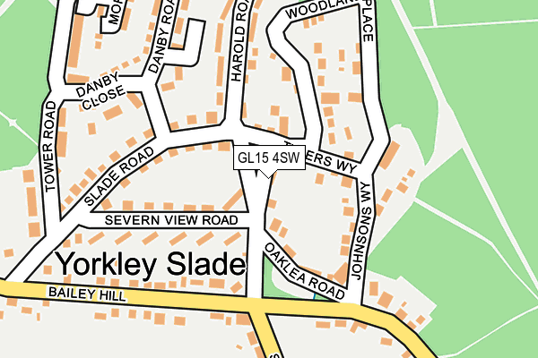 GL15 4SW map - OS OpenMap – Local (Ordnance Survey)