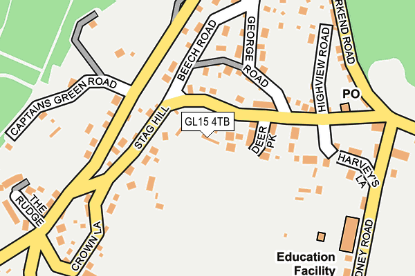 GL15 4TB map - OS OpenMap – Local (Ordnance Survey)