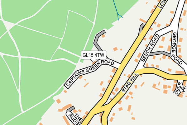 GL15 4TW map - OS OpenMap – Local (Ordnance Survey)