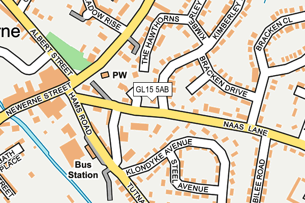 GL15 5AB map - OS OpenMap – Local (Ordnance Survey)
