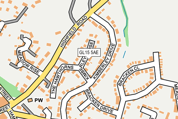 GL15 5AE map - OS OpenMap – Local (Ordnance Survey)