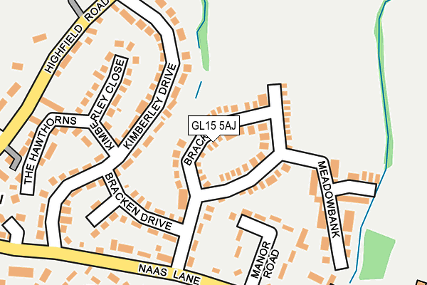 GL15 5AJ map - OS OpenMap – Local (Ordnance Survey)