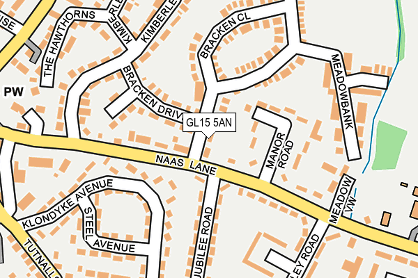 GL15 5AN map - OS OpenMap – Local (Ordnance Survey)