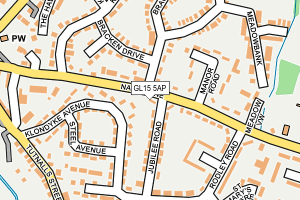 GL15 5AP map - OS OpenMap – Local (Ordnance Survey)