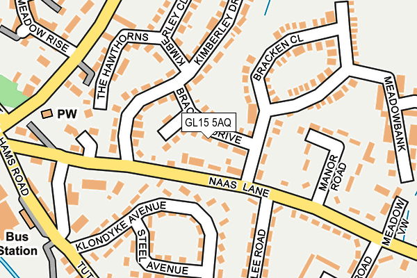 GL15 5AQ map - OS OpenMap – Local (Ordnance Survey)