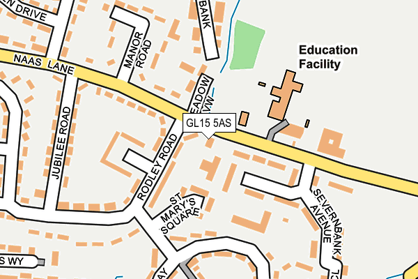 GL15 5AS map - OS OpenMap – Local (Ordnance Survey)