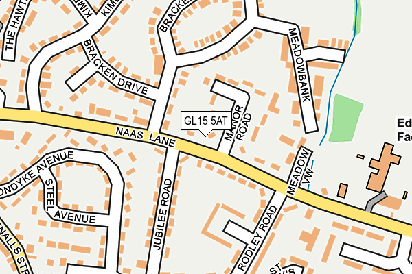 GL15 5AT map - OS OpenMap – Local (Ordnance Survey)